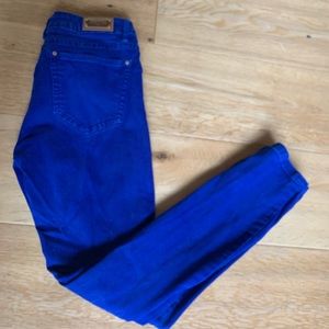 Zara royal blue denim skinny